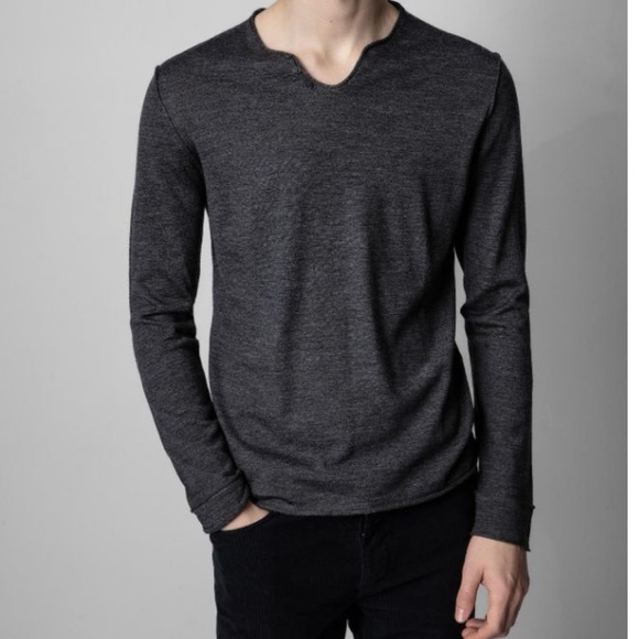 Zadig & Voiltaire Henley Neck Monastir Sweater Size M - Picture 8 of 16